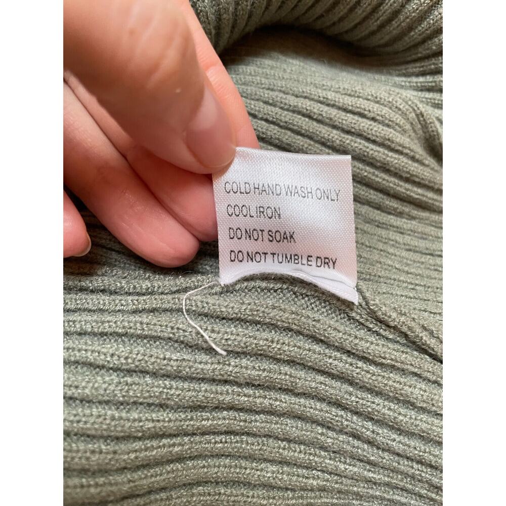 Princess Polly Oxford Green Ribbed Sleeveless Midi Dress Size L/XL FLAWED - Picture 6 of 10